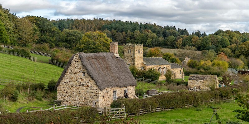 House and Church in Countryside